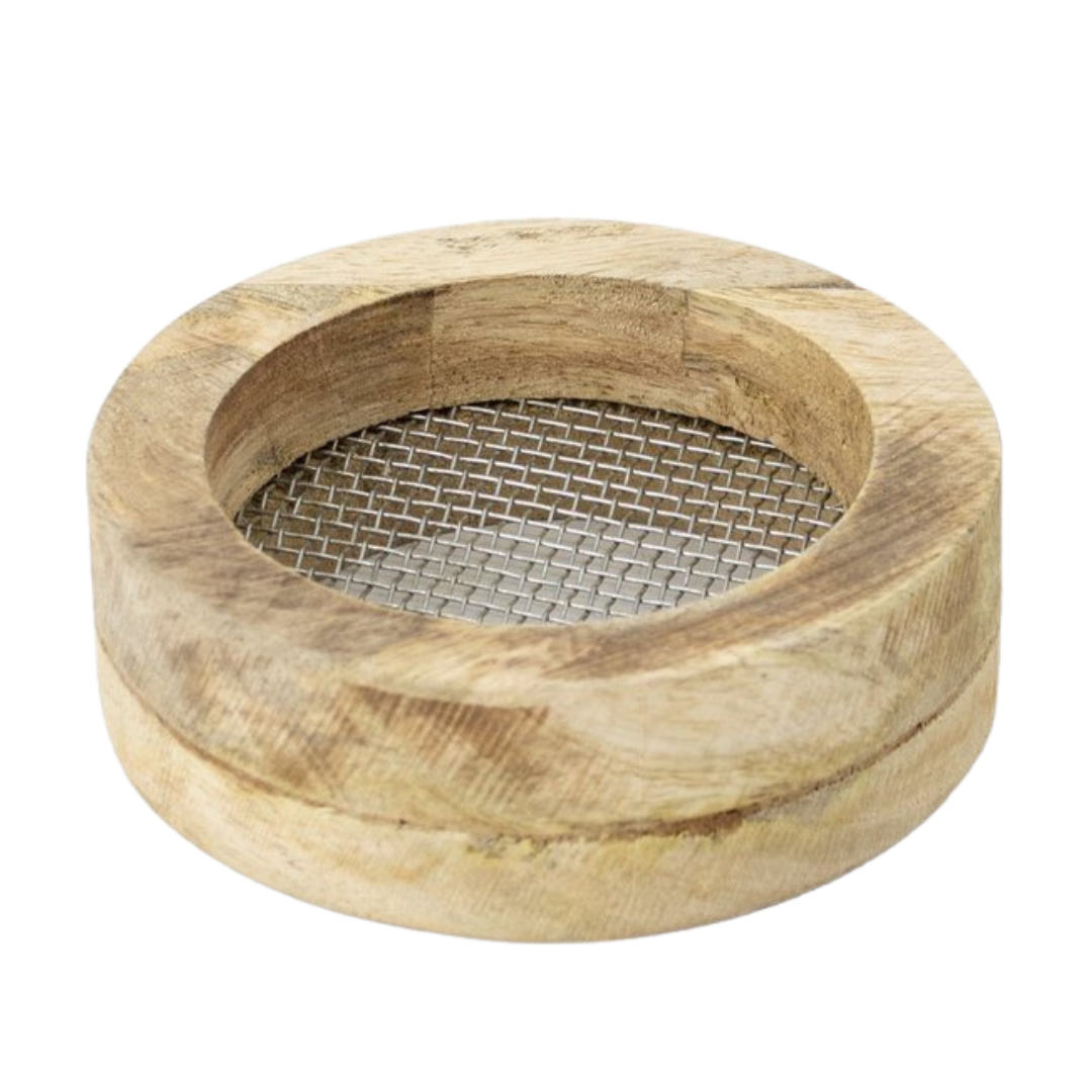 Râpe en bois artisanale pour carrés d'ambre fondants