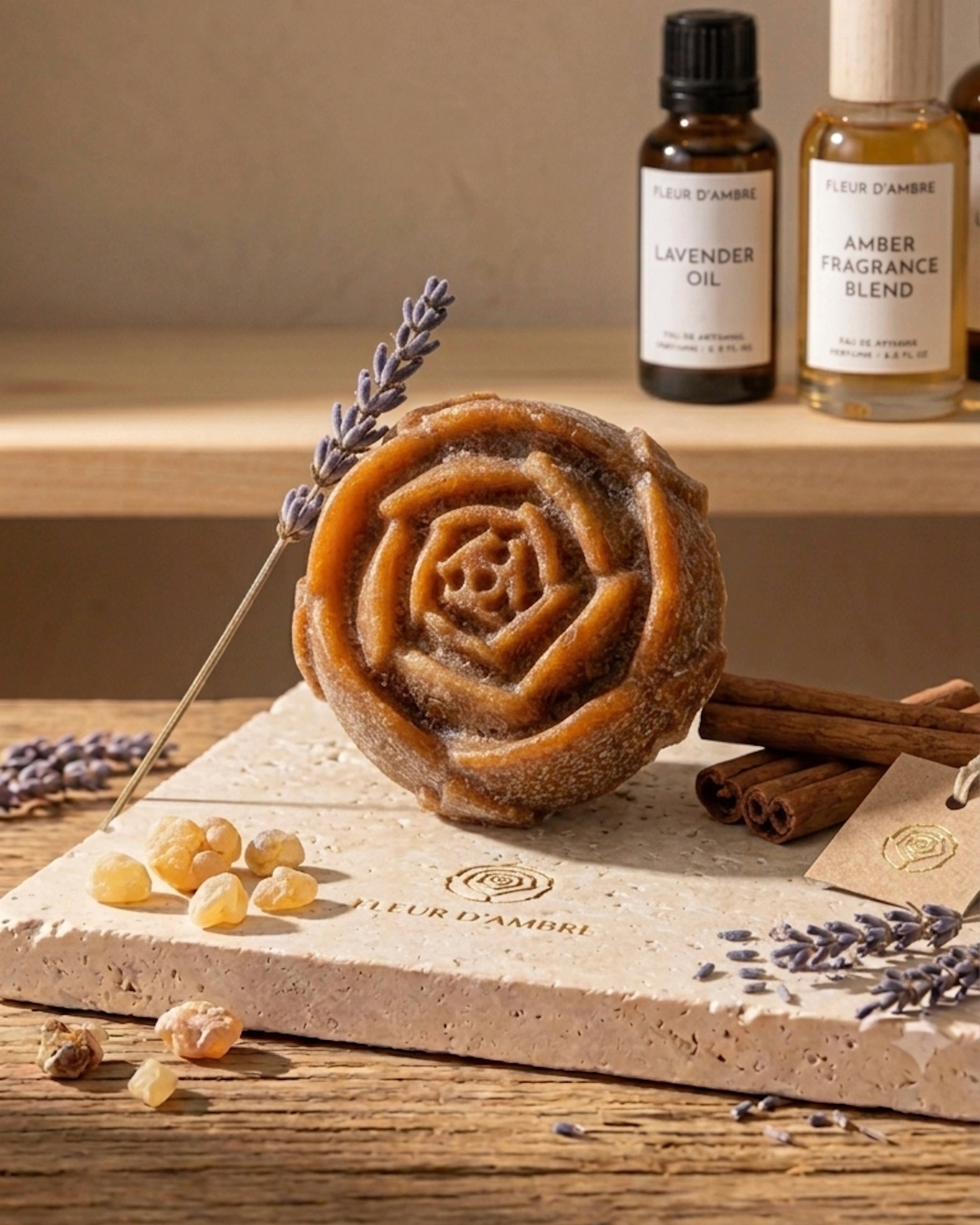 Fleur d'Ambre - Parfum pour armoire artisanal, sans flamme