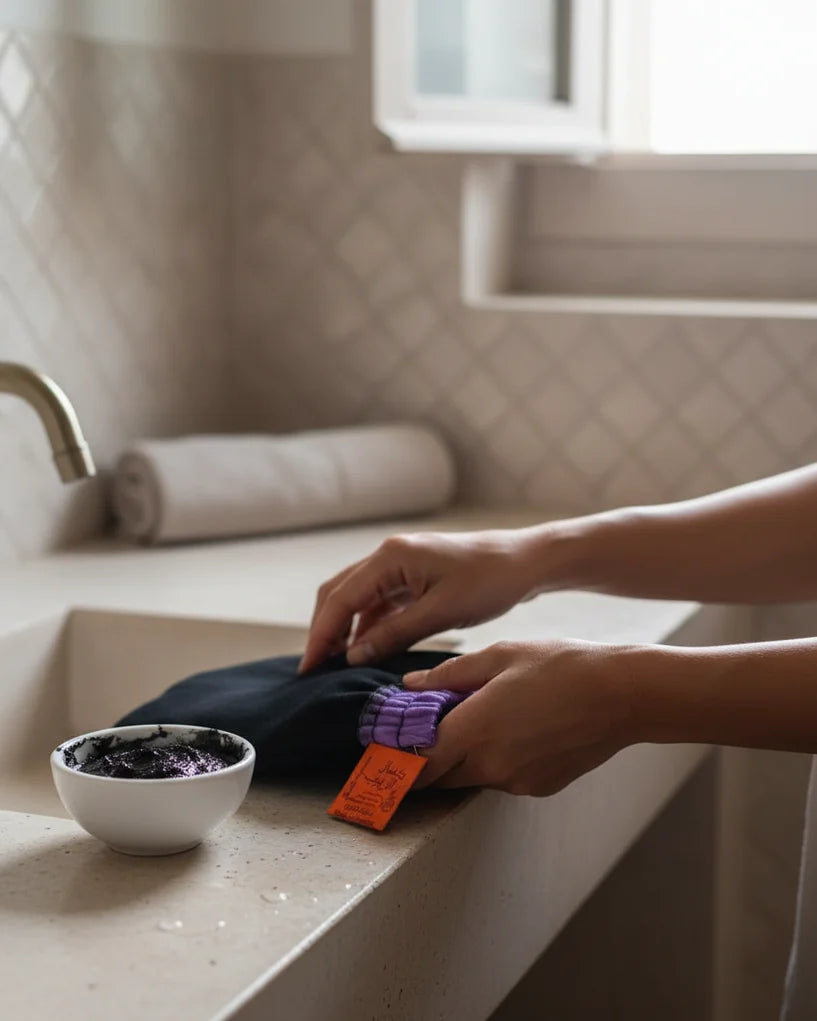 Gant kessa — Gant exfoliant marocain