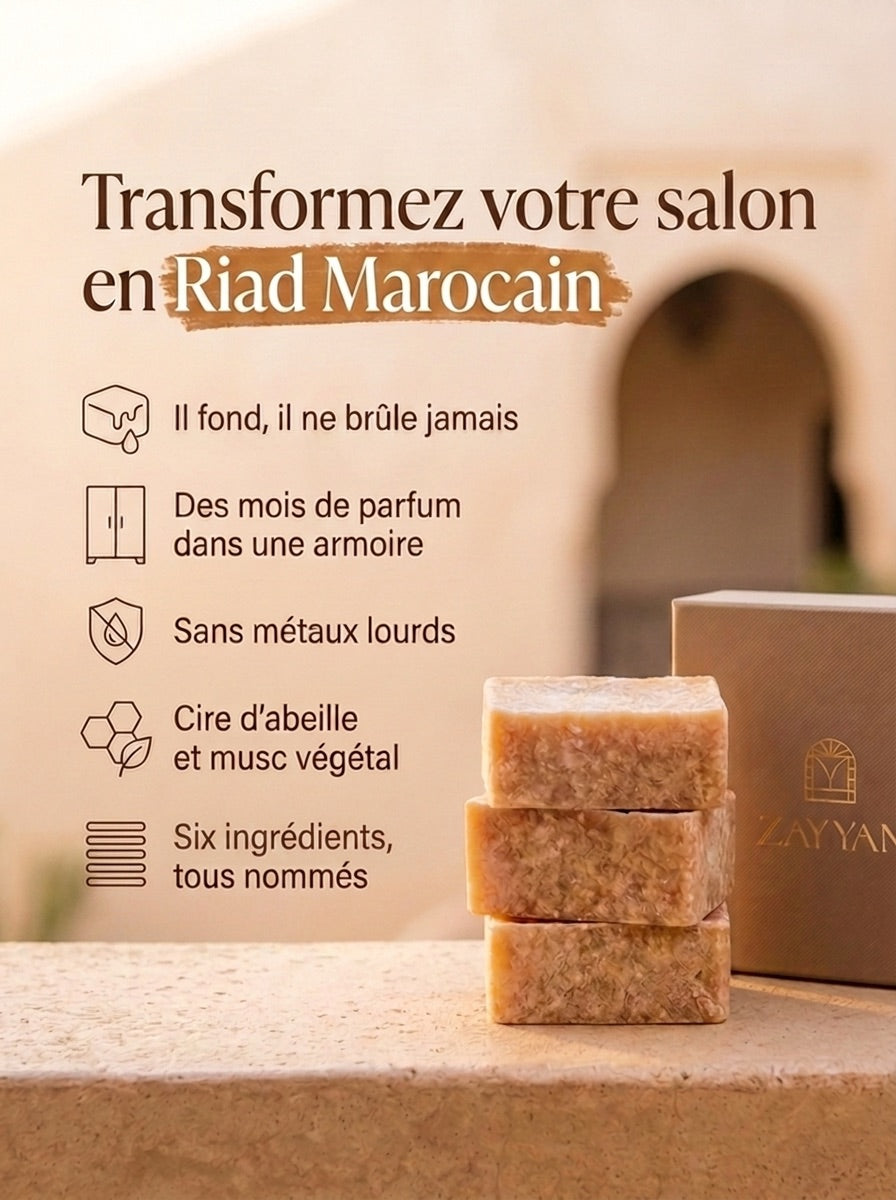 Carré d'ambre fondant - Trio de 3 parfums d'intérieur artisanaux