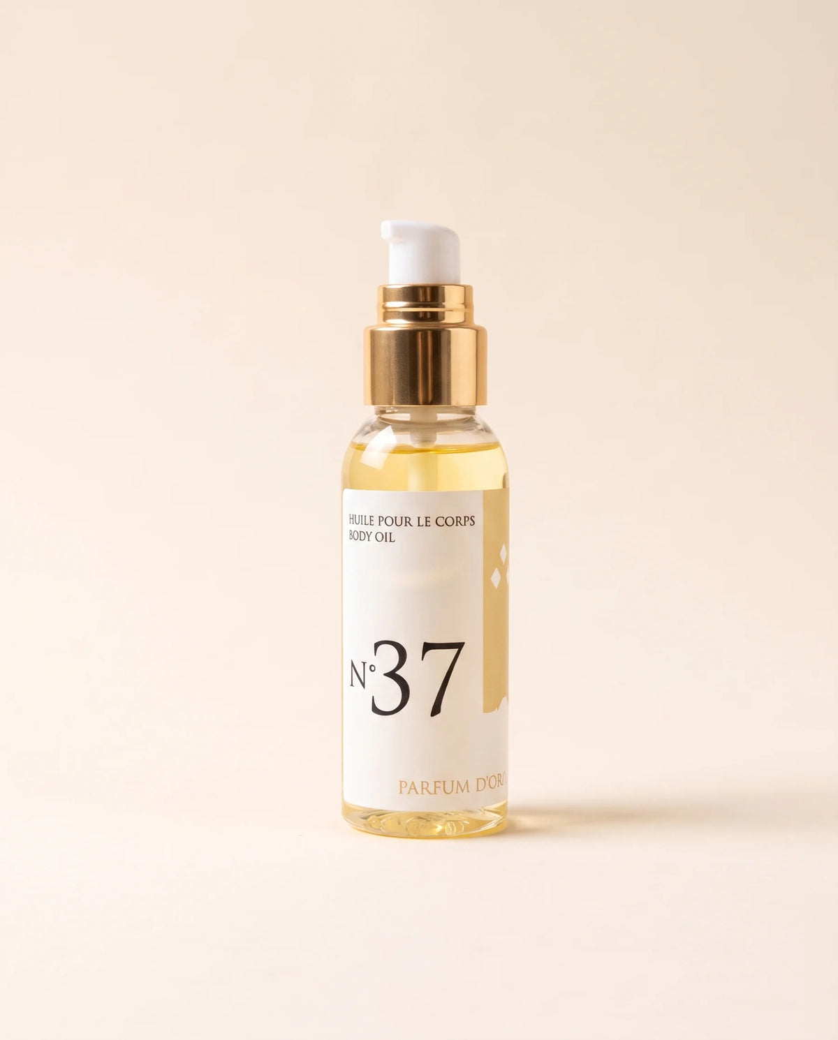 Huile d'amande douce parfumée au oud, flacon pompe de 50 ml