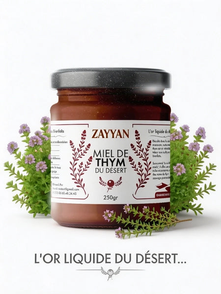 Miel de thym du désert - Miel pur du Sahara marocain, 250g