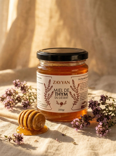 Miel de thym du désert - Miel pur du Sahara marocain, 250g
