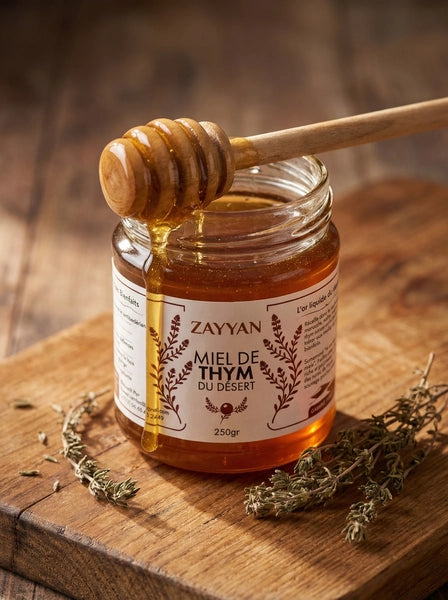 Miel de thym du désert - Miel pur du Sahara marocain, 250g