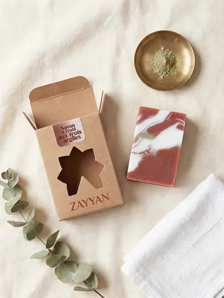 Savon aux trois argiles - Saponifié à froid, artisanal