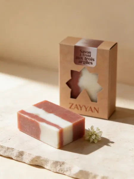 Savon aux trois argiles - Saponifié à froid, artisanal