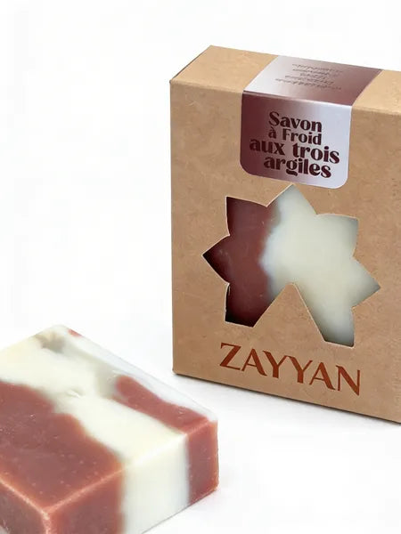 Savon aux trois argiles - Saponifié à froid, artisanal