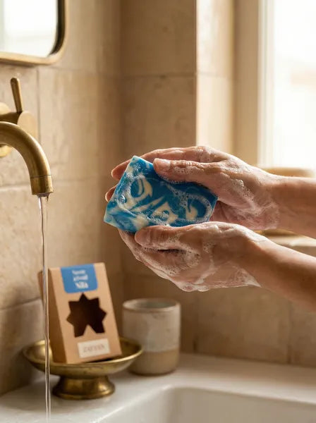 Savon au Nila - Savon artisanal à l'indigo bleu du Maroc