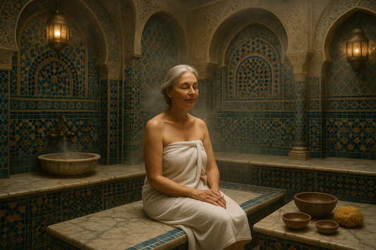 Le Rituel du Hammam Marocain : Tradition de Beauté et de Bien-être pour une Peau Éclatante après 50 ans