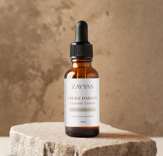 Soin Apaisant à l’Huile d’Argan Bio – Peaux Matures & Sèches (50ML Pipette)