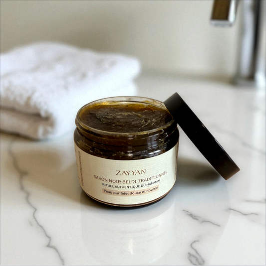 Savon noir marocain Zayyan  – Gommage doux & soin hydratant (170g)