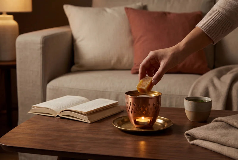 Carré d'ambre fondant - Trio de 3 parfums d'intérieur artisanaux — avantages