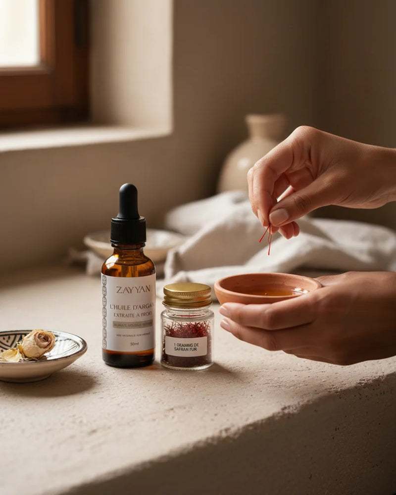 Coffret Cure Argan & Safran - 21 jours de soin — utilisation