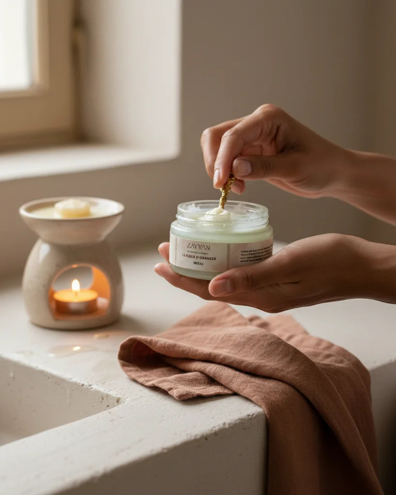 fondant parfumé artisanal crémeux, une cuillère à placé sur le brule parfum pour un rituel réussi  