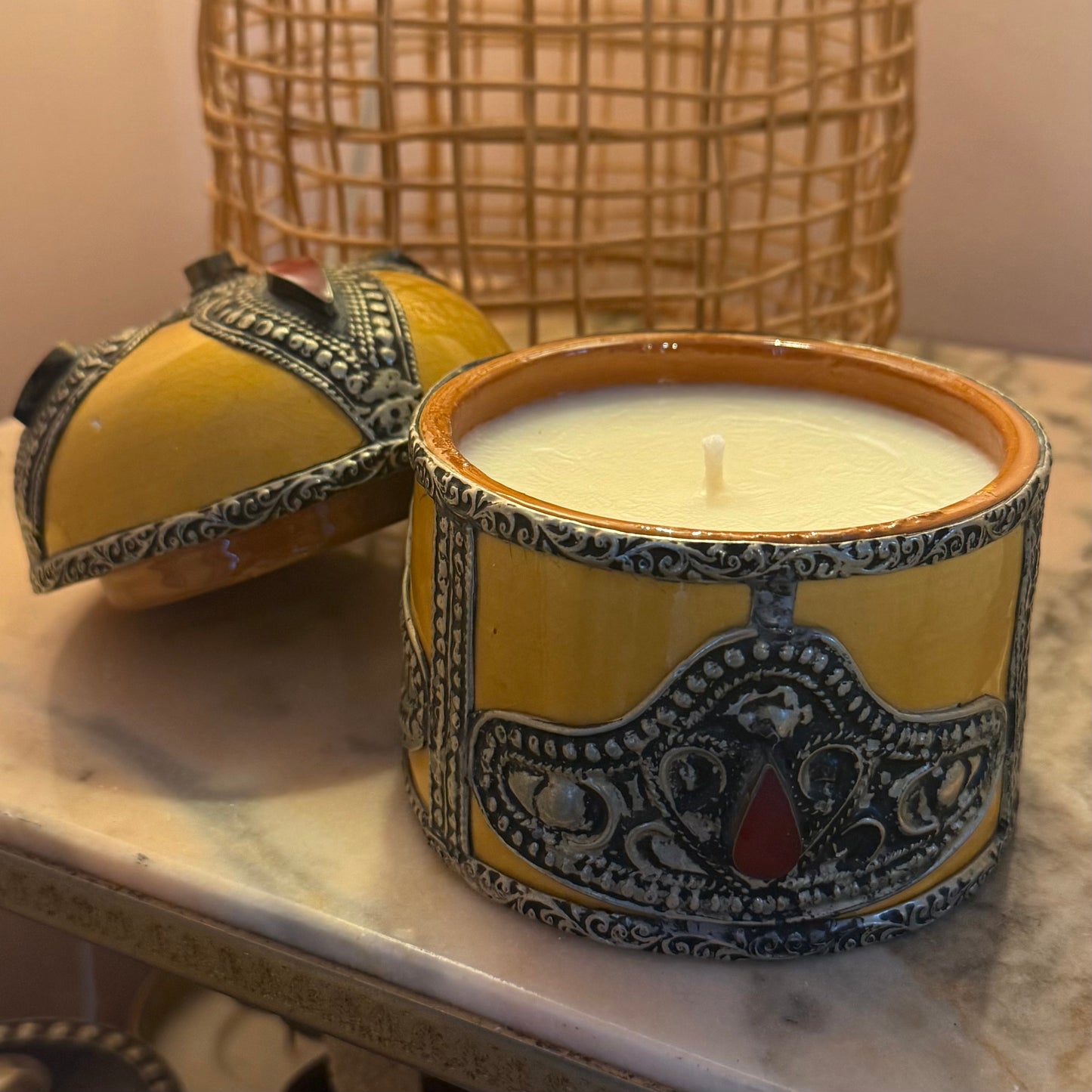 VENDU Coffret “Les Lumières du Maroc” — Bougies artisanales Zayyan (lot de 3 pièces uniques)