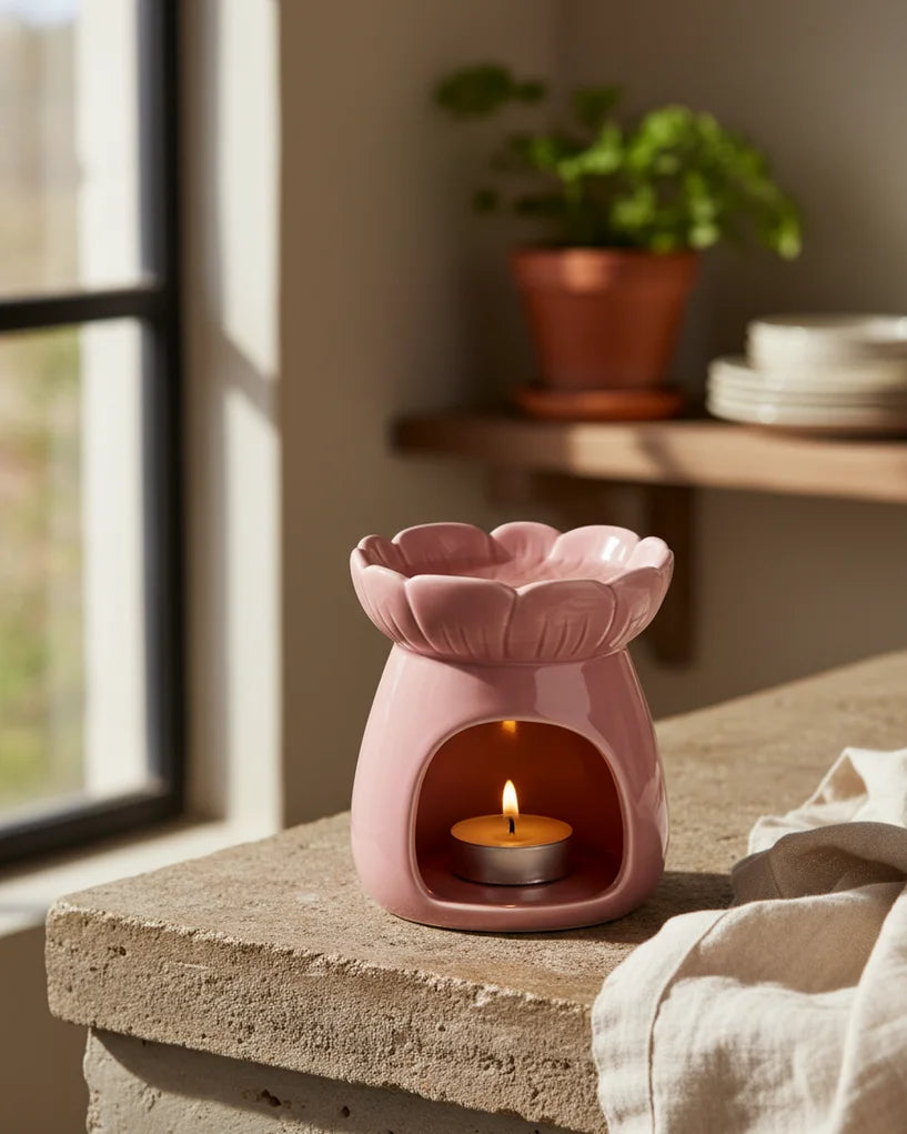 Brûleur de parfum artisanal — Cuivré, blanc ou rose