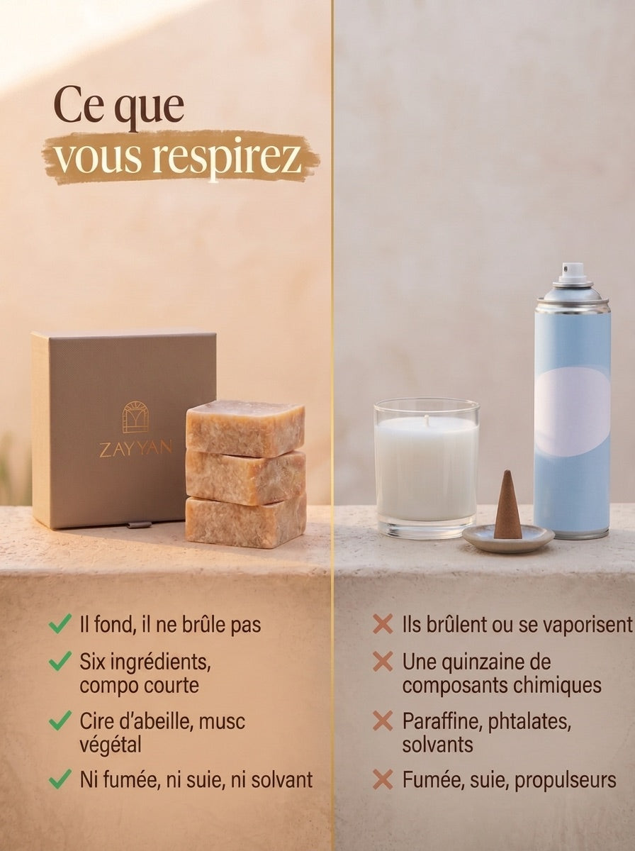 Carré d'ambre fondant - Trio de 3 parfums d'intérieur artisanaux
