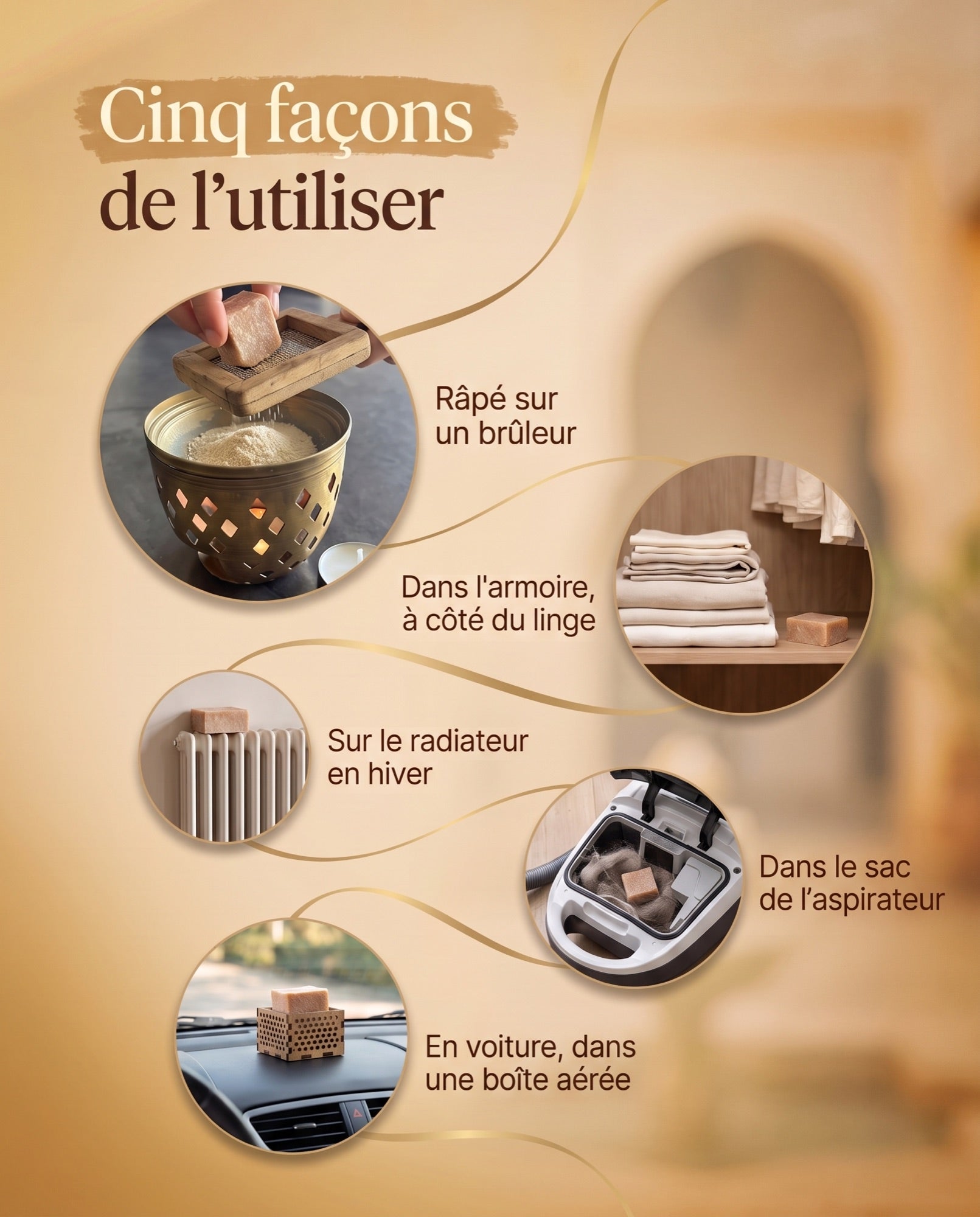 Carré d'ambre fondant - Trio de 3 parfums d'intérieur artisanaux