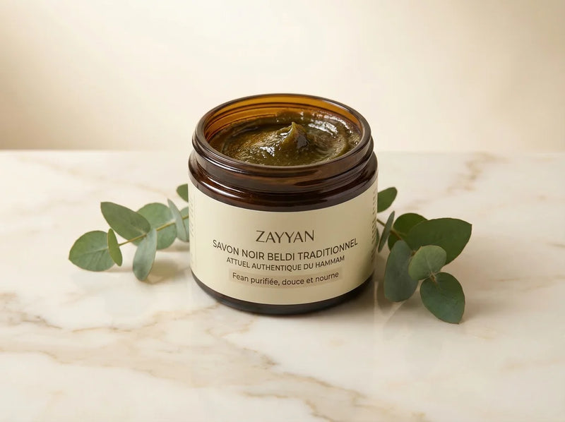 Savon noir pour le corps - gommage doux & hydratant — utilisation