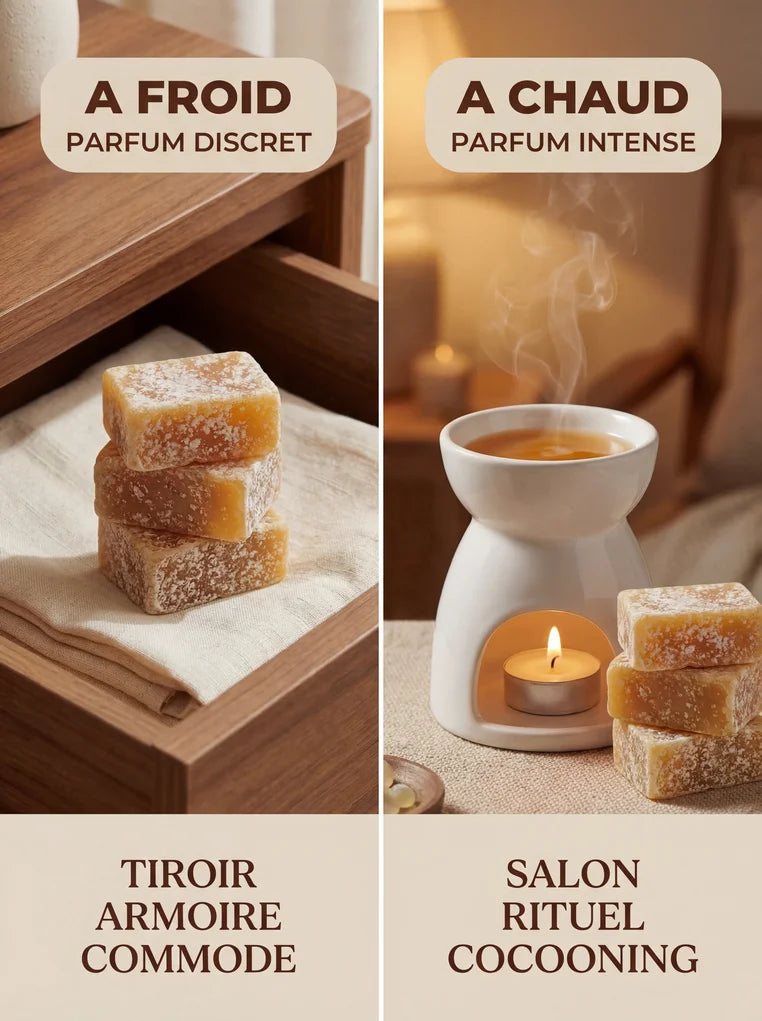 Carré d'ambre fondant - Trio de 3 parfums d'intérieur artisanaux