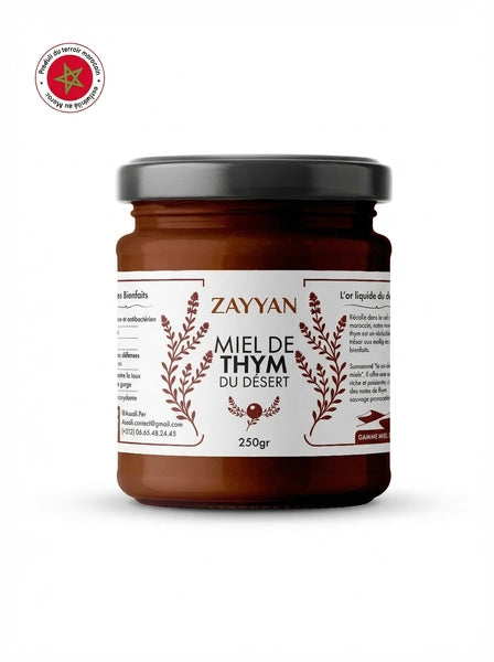 Miel de thym du désert - Miel pur du Sahara marocain, 250g