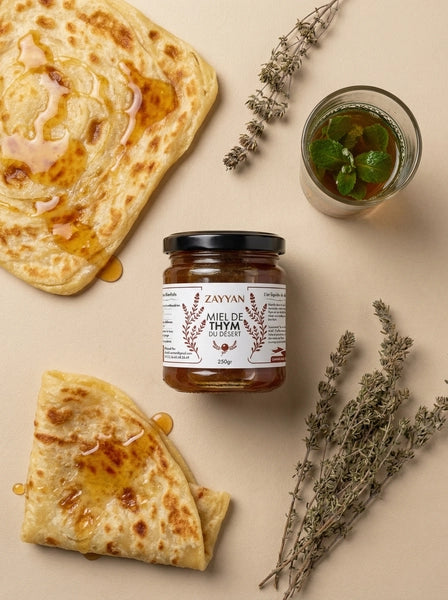 Miel de thym du désert - Miel pur du Sahara marocain, 250g