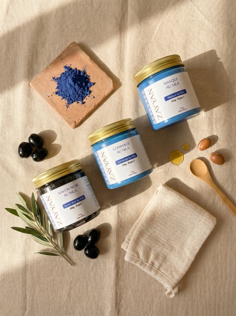 Pack Nila Bleu - Rituel Hammam au Nila du Maroc en 3 étapes — avantages