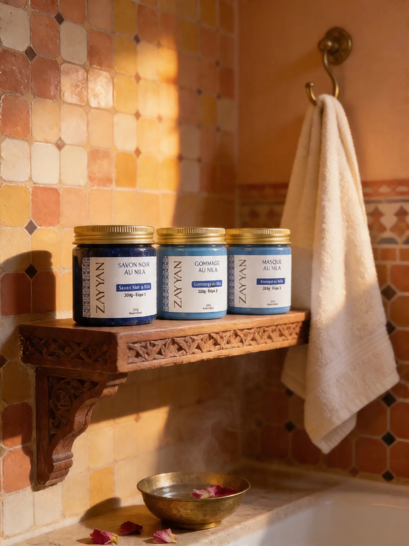 Pack Nila Bleu - Rituel Hammam au Nila du Maroc en 3 étapes