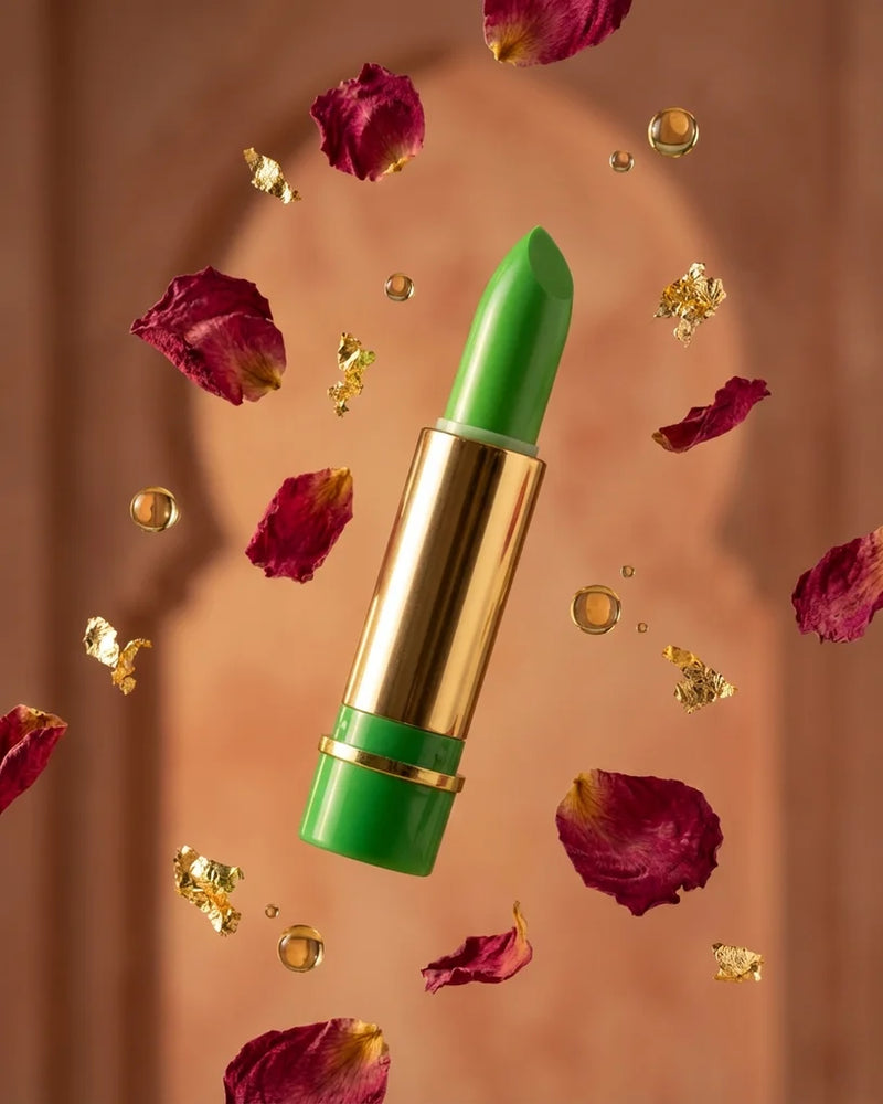 Rouge à lèvres marocain magique — bâtonnet vert — avantages