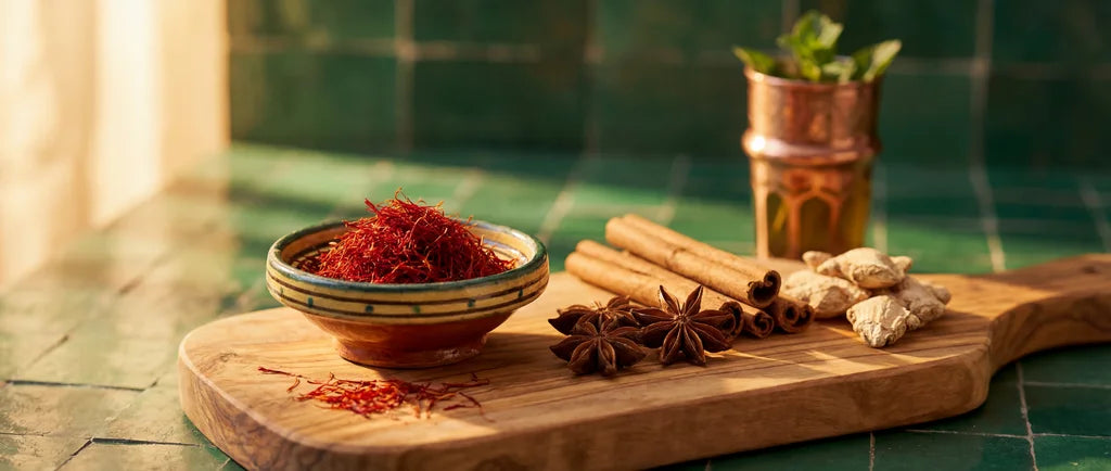 pistil de safran et épices du maroc